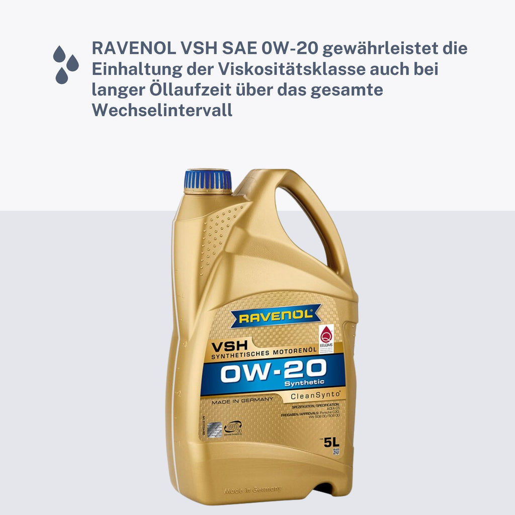 Ravenol VSH SAE 0W-20 Leichtlauf Motoröl Motorenöl 5L Liter Longlife