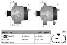 Charger l&#39;image dans la galerie, DENSO Lichtmaschine Generator passend für ALFA ROMEO FIAT JEEP 150A 51884239  DAN1332