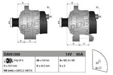 Charger l&#39;image dans la galerie, DENSO Lichtmaschine Generator passend für FIAT LANCIA 90A 51859058  DAN1365
