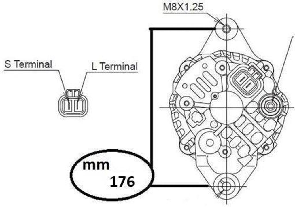 Lichtmaschine Generator passend für 50A NISSAN FORKLIFT JA1413IR  A7TA3371