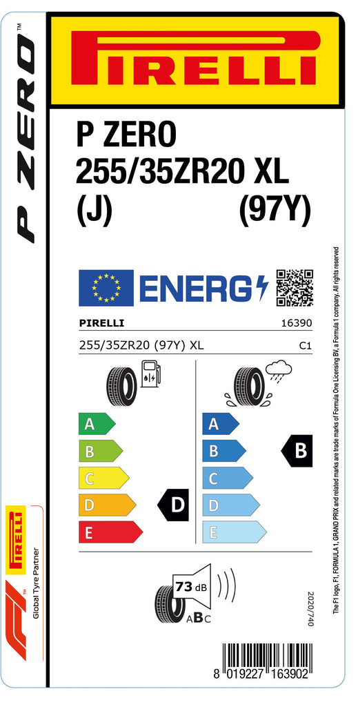 1x Pirelli PZERO XL (J) 255/35 ZR 20 PKW-SOMMERREIFEN