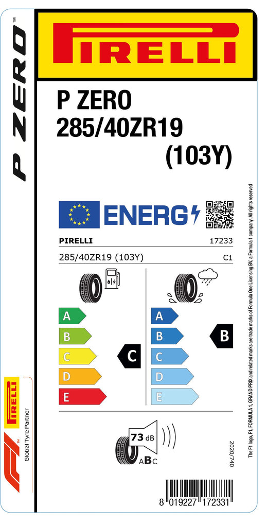 1x Pirelli PZERO  285/40 ZR 19 PKW-SOMMERREIFEN