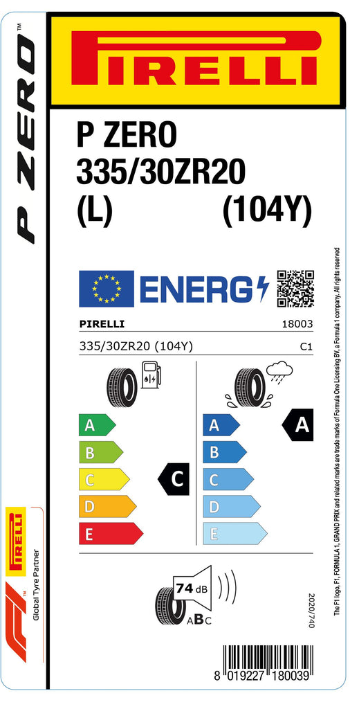 1x Pirelli PZERO (L) 335/30 ZR 20 PKW-SOMMERREIFEN