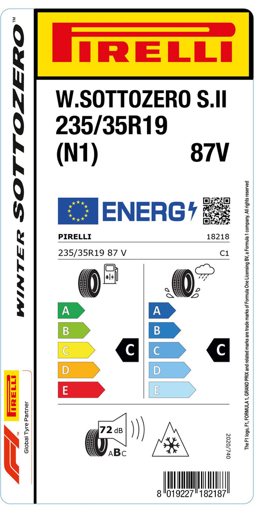 1x Pirelli WINTER 240 SOTTOZERO SERIE II M+S 3PMSF (N1) 235/35 R 19 PKW-WINTERREIFEN