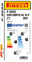 Load image into Gallery viewer, 1x Pirelli PZERO XL RF (*) 245/30 R 19 CAR SUMMER TIRE