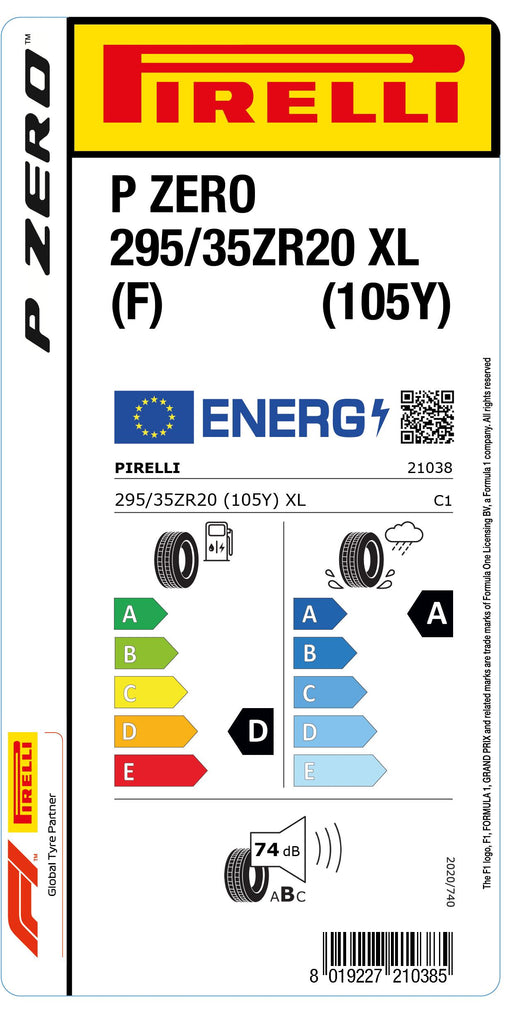 1x Pirelli PZERO XL (F) 295/35 ZR 20 PKW-SOMMERREIFEN