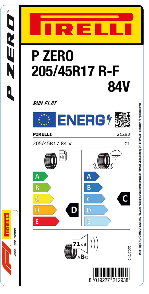 1x Pirelli PZERO RF 205/45 R 17 PKW-SOMMERREIFEN