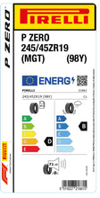 Laden Sie das Bild in den Galerie-Viewer, 1x Pirelli PZERO (MGT) 245/45 ZR 19 PKW-SOMMERREIFEN