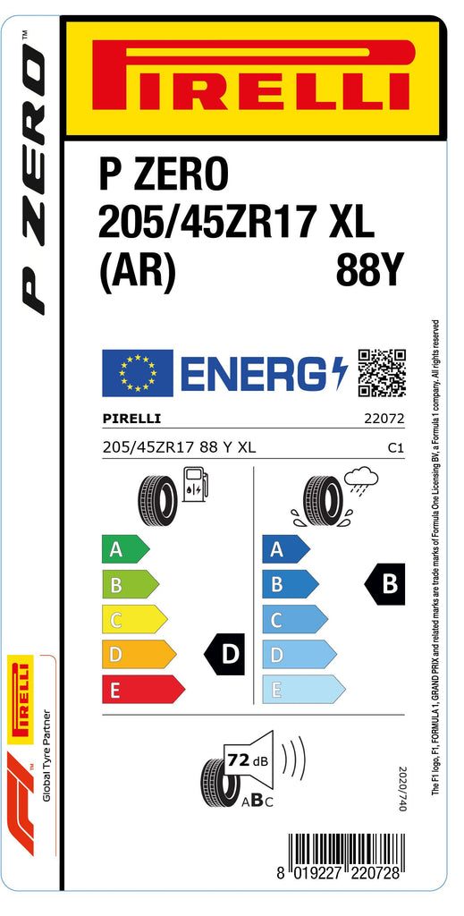 1x Pirelli PZERO XL (AR) 205/45 ZR 17 PKW-SOMMERREIFEN