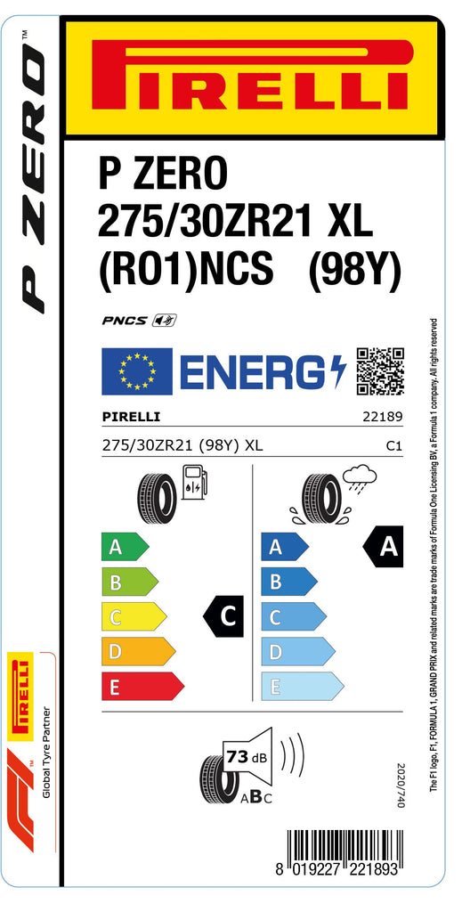 1x Pirelli PZERO XL (RO1) PNCS 275/30 ZR 21 PKW-SOMMERREIFEN