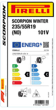Load image into Gallery viewer, 1x Pirelli SCORPION WINTER M+S 3PMSF (N0) 235/55 R 19 SUV &amp; 4x4 WINTER TIRE
