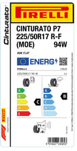 Load image into Gallery viewer, 1x Pirelli CINTURATO P7 RF (MOE) 225/50 R 17 CAR SUMMER TIRE