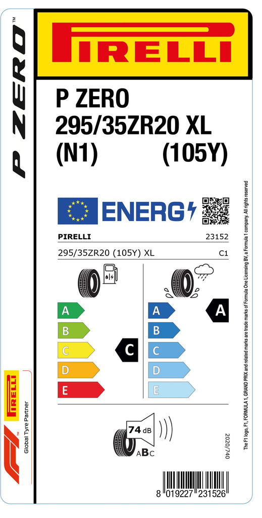 1x Pirelli PZERO XL (N1) 295/35 ZR 20 PKW-SOMMERREIFEN