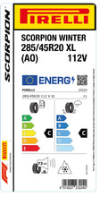 Load image into Gallery viewer, 1x Pirelli SCORPION WINTER M+S 3PMSF XL RB (AO) 285/45 R 20 SUV &amp; 4x4 WINTER TIRE