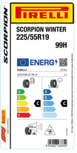 Load image into Gallery viewer, 1x Pirelli SCORPION WINTER M+S 3PMSF 225/55 R 19 SUV &amp; 4x4 WINTER TIRE