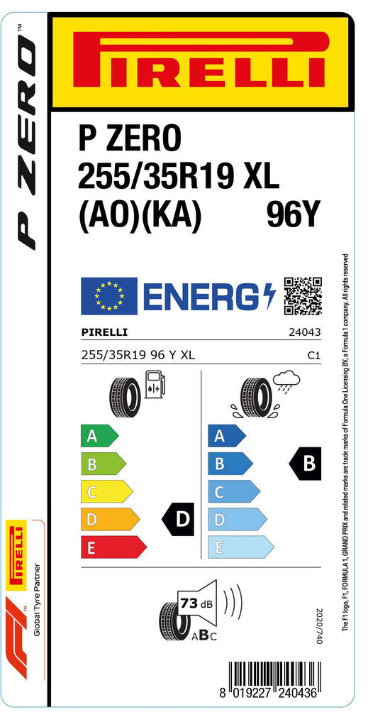1x Pirelli PZERO XL (AO)(KA) 255/35 R 19 PKW-SOMMERREIFEN