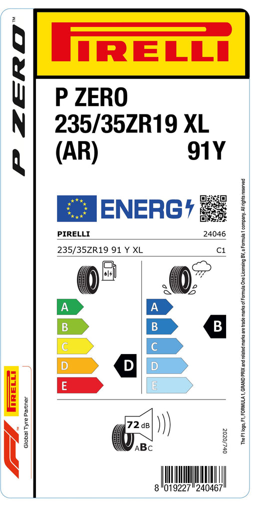 1x Pirelli PZERO XL (AR) 235/35 ZR 19 PKW-SOMMERREIFEN