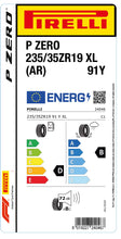 Load image into Gallery viewer, 1x Pirelli PZERO XL (AR) 235/35 ZR 19 PKW-SOMMERREIFEN