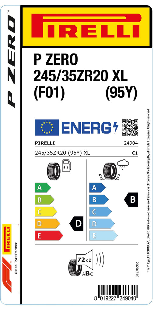 1x Pirelli PZERO XL (F01) 245/35 ZR 20 PKW-SOMMERREIFEN