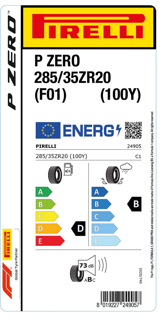 1x Pirelli PZERO (F01) 285/35 ZR 20 PKW-SOMMERREIFEN