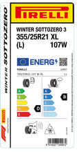 Laden Sie das Bild in den Galerie-Viewer, 1x Pirelli WINTER SOTTOZERO 3 M+S 3PMSF XL (L) 355/25 R 21 PKW-WINTERREIFEN