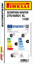 Load image into Gallery viewer, 1x Pirelli SCORPION WINTER M+S 3PMSF XL RB 275/45 R 21 SUV &amp; 4x4 WINTER TIRE