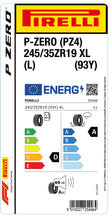 Laden Sie das Bild in den Galerie-Viewer, 1x Pirelli P-ZERO (PZ4) Sports Car XL (L) 245/35 ZR 19 PKW-SOMMERREIFEN