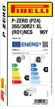 Laden Sie das Bild in den Galerie-Viewer, 1x Pirelli P-ZERO (PZ4) Sports Car XL (RO1) PNCS 265/30 R 21 PKW-SOMMERREIFEN
