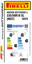Load image into Gallery viewer, 1x Pirelli WINTER SOTTOZERO 3 M+S 3PMSF XL (MGT) 235/50 R 18 CAR WINTER TIRE