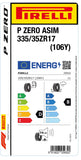 1x Pirelli PZERO ASIMMETRICO  335/35 ZR 17 PKW-SOMMERREIFEN