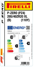 Load image into Gallery viewer, 1x Pirelli P-ZERO (PZ4) Luxury Saloon XL (B) 295/40 ZR 20 PKW-SOMMERREIFEN