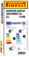 Laden Sie das Bild in den Galerie-Viewer, 1x Pirelli SCORPION WINTER M+S 3PMSF XL (L) 325/35 R 22 SUV- &amp;4x4-WINTERREIFEN
