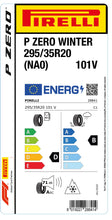 Load image into Gallery viewer, 1x Pirelli PZERO WINTER M+S 3PMSF (NA0) 295/35 R 20 CAR WINTER TIRE