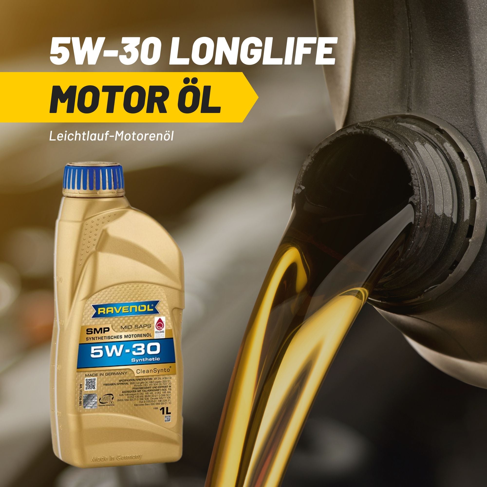 Ravenol HLS SAE 5W-30 smooth-running engine oil 1L liter long-life –  Speed-Reifen