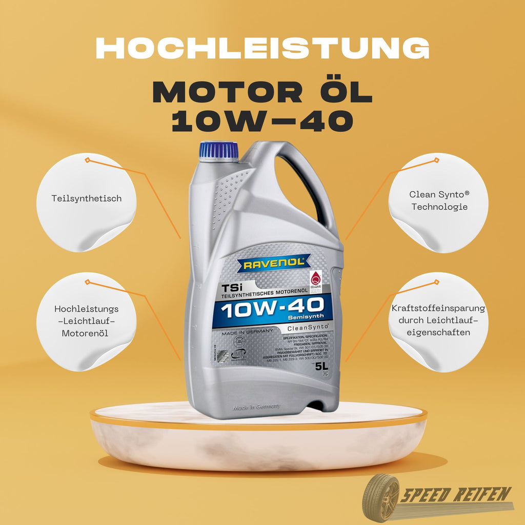 Ravenol TSI SAE 10W-40 Hochleistungs-Leichtlauf Motoröl Motorenöl