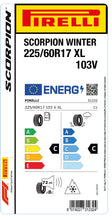 Laden Sie das Bild in den Galerie-Viewer, 1x Pirelli SCORPION WINTER M+S 3PMSF XL 225/60 R 17 SUV- &amp;4x4-WINTERREIFEN