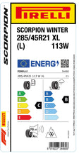 Laden Sie das Bild in den Galerie-Viewer, 1x Pirelli SCORPION WINTER M+S 3PMSF XL (L) 285/45 R 21 SUV- &amp;4x4-WINTERREIFEN