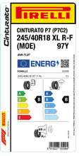 Load image into Gallery viewer, 1x Pirelli CINTURATO P7 (P7C2) XL RF (MOE) 245/40 R 18 passenger car summer tire