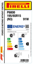 Load image into Gallery viewer, 1x Pirelli P6000 (N3) 195/65 R 15 passenger car summer tire