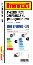 Load image into Gallery viewer, 1x Pirelli P-ZERO (PZ4) Sports Car XL (MO-S) PNCS 265/35 R 22 passenger car summer tire