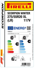 Load image into Gallery viewer, 1x Pirelli SCORPION WINTER M+S 3PMSF XL (LR) 275/55 R 20 SUV &amp; 4x4 WINTER TIRE