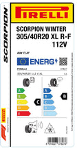 Laden Sie das Bild in den Galerie-Viewer, 1x Pirelli SCORPION WINTER M+S 3PMSF XL RF 305/40 R 20 SUV- &amp;4x4-WINTERREIFEN