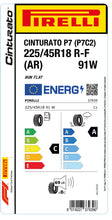 Laden Sie das Bild in den Galerie-Viewer, 1x Pirelli CINTURATO P7 (P7C2) RF (AR) 225/45 R 18 PKW-SOMMERREIFEN