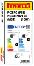 Load image into Gallery viewer, 1x Pirelli P-ZERO (PZ4) Sports Car XL (MGT) 285/30 ZR 21 passenger car summer tire