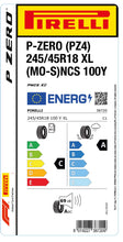 Load image into Gallery viewer, 1x Pirelli P-ZERO (PZ4) Sports Car XL (MO-S) PNCS 245/45 R 18 passenger car summer tire