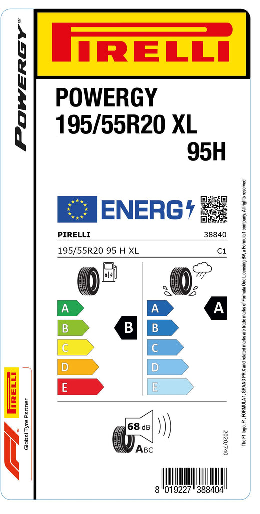 1x Pirelli POWERGY XL 195/55 R 20 PKW-SOMMERREIFEN