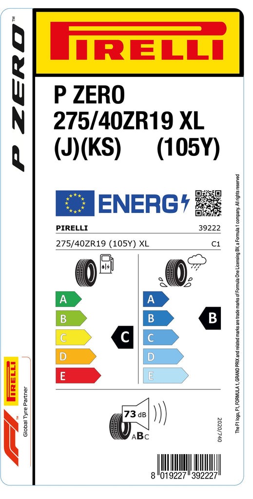 1x Pirelli PZERO XL (J)(KS) 275/40 ZR 19 PKW-SOMMERREIFEN