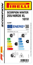 Laden Sie das Bild in den Galerie-Viewer, 1x Pirelli SCORPION WINTER M+S 3PMSF XL 255/40 R 20 SUV- &amp;4x4-WINTERREIFEN