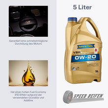 Load image into Gallery viewer, Ravenol VSH SAE 0W-20 Leichtlauf Motoröl Motorenöl 5L Liter Longlife