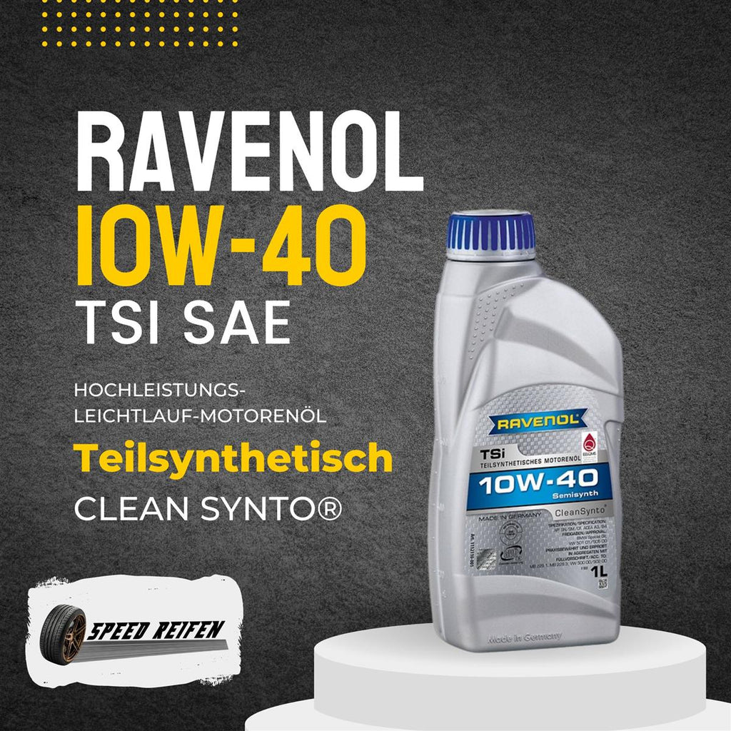 Ravenol TSI SAE 10W-40 high-performance, low-friction motor oil, 1L litre